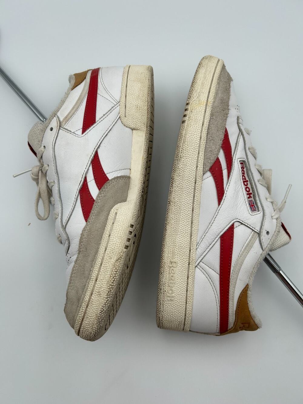 Reebok Club C Revenge Vintage Sneakers White Red Size 10 Low